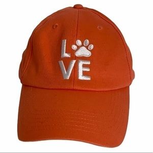 OSFM Dog Paw Love Orange Cap